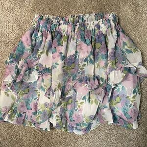 Purple floral skirt